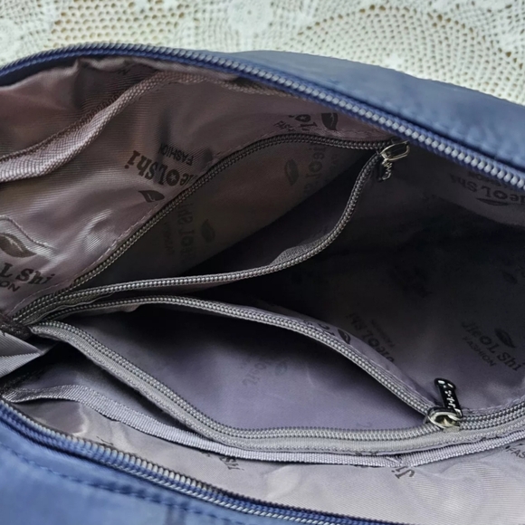 Mintegra Travel Crossbody Navy Blue Roomy Multiple Pockets water battle pocket - Picture 6 of 15